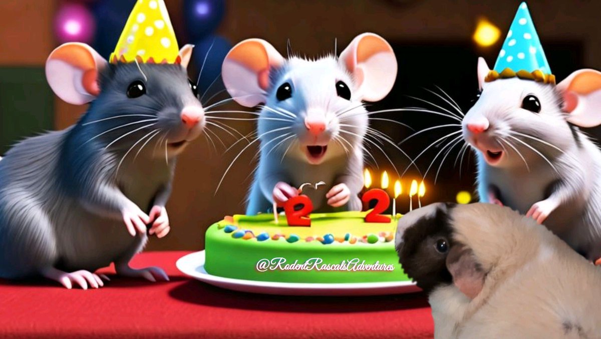 🆕️🎉🐽 Lenny politely decided to give our Rat Mr. HoneyBun the spotlight this week and put her own belated Bday on hold some more.. Check out our celebrations 🍾 today!!! #guineapig #petrats #HappyBirthday #BirthdayParty #guineapigfun #cute
❤️🐹🐽🐀💻⬇️
#RodentRascalsAdventures