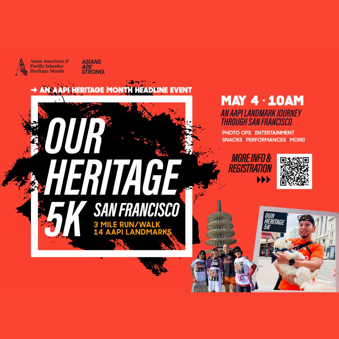 Reposting ... @AsiansAreStrong

🔥🎉Are you ready to celebrate?! 🎉🔥 Kickoff AAPI Heritage Month with us!

Register here: ow.ly/psfJ50RnFw0

#AsiansAreStrong #BeYourOwnHero #DontBePassive #StopAsianHate #StopAAPIHate #aapiheritagemonth #5k #running