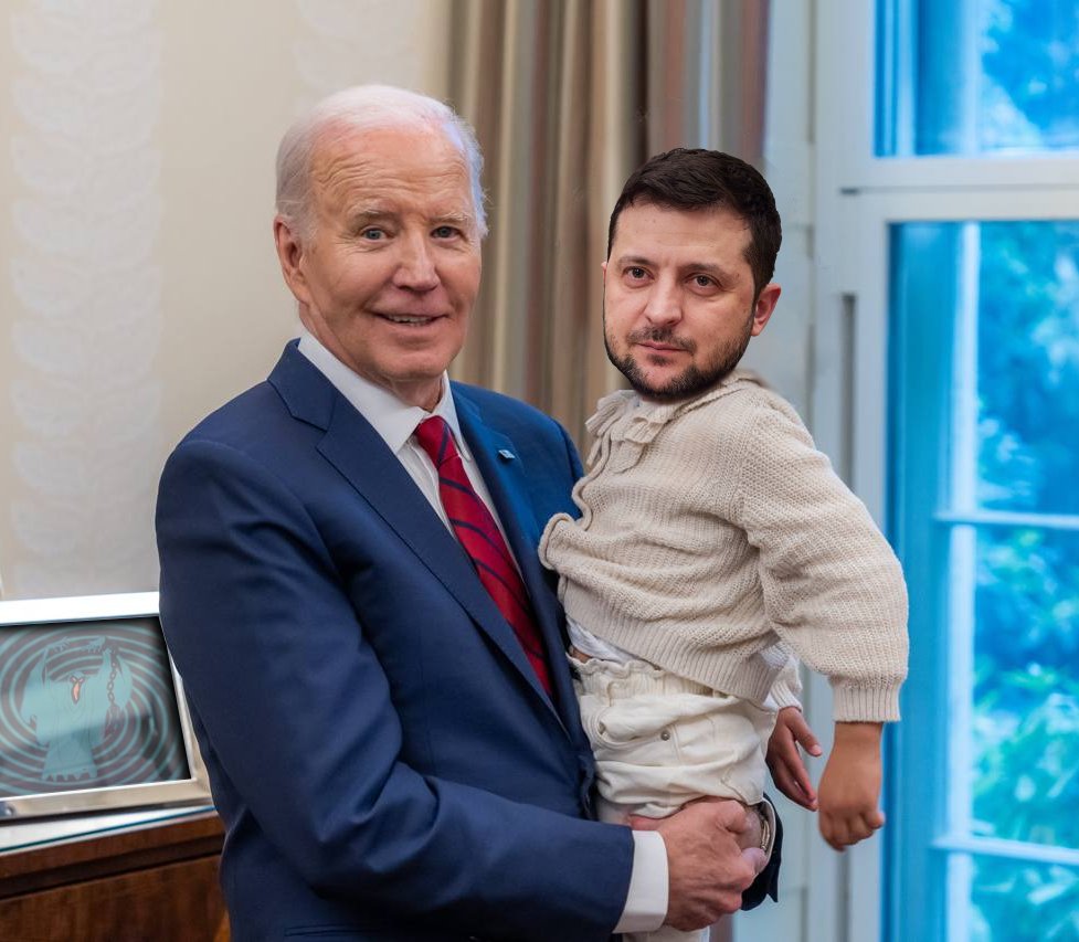 Grandpa Joe holding Hunter's crack baby 😂 #PoliticalHumor #Biden #ItsAboy