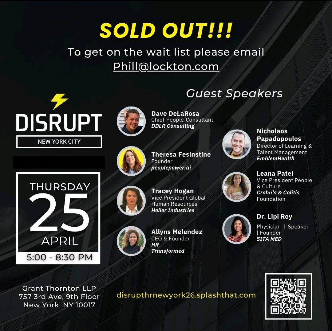 So excited to speak at #DisruptHR New York! I'll be discussing #selfcare 😊🙏🧡 @Disrupt_HR #DisruptHRtalks