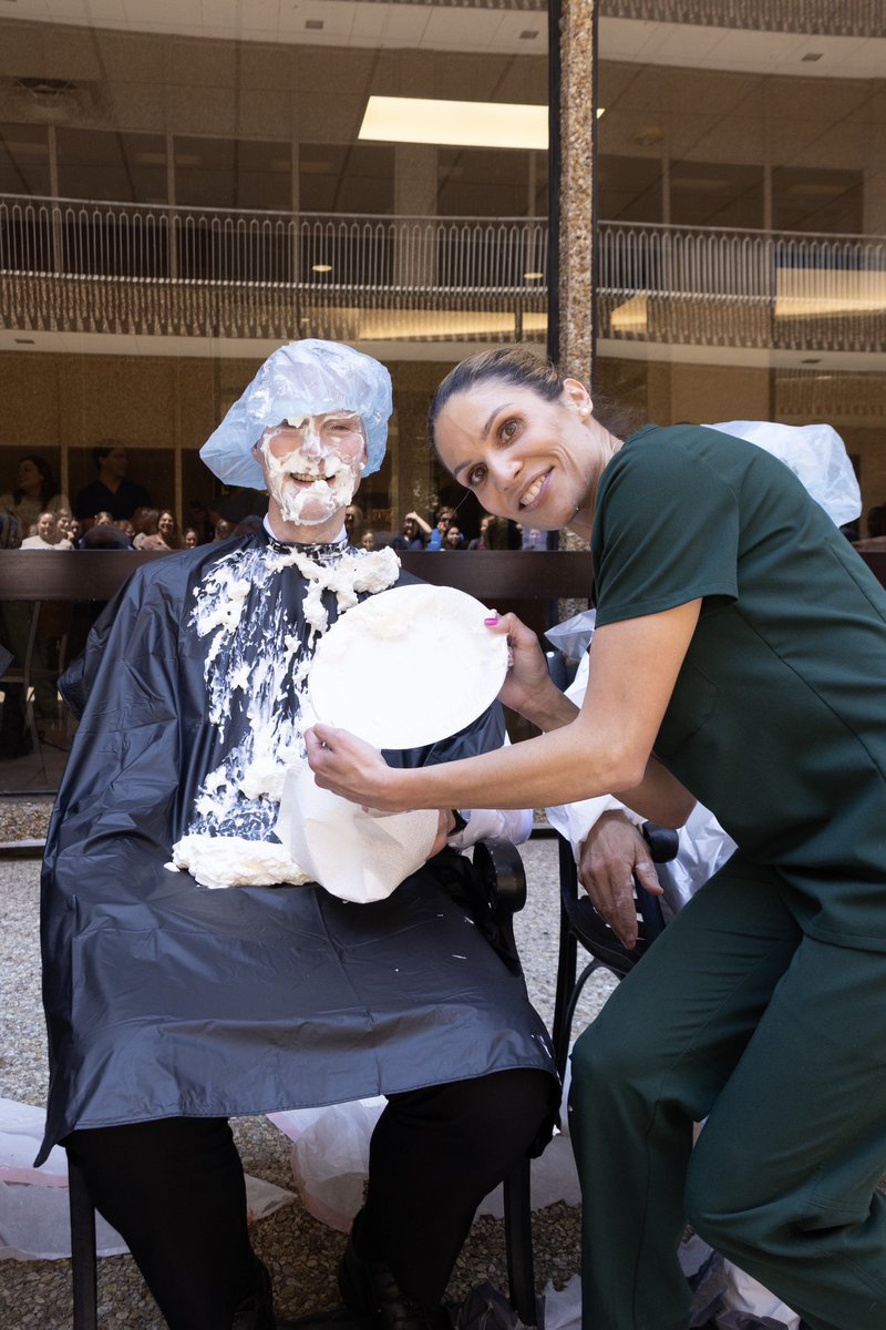 Pie the Professor! Well, that’s a first for me but a lot of fun & all for a great cause: the Student Association of Black Veterinarians! We all laughed heartily, especially those watching, & raised funds! #LSU #LSUVetMed #WeTeach #WeHeal #WeDiscover #WeProtect #ScholarshipFirst