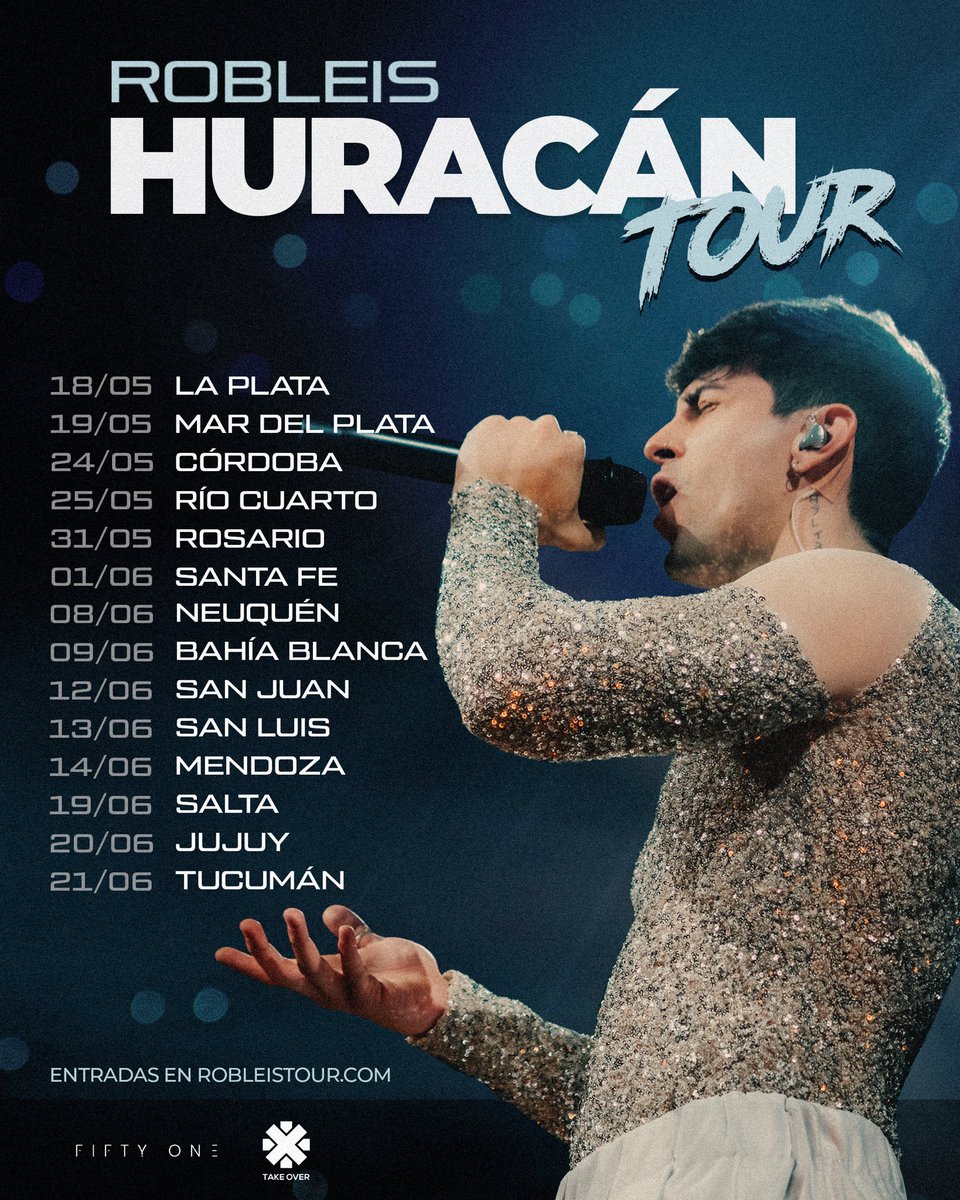 HURACÁN TOUR 2024 🔥
después de tanto trabajo ya salimos a la venta con esta gira que tanto me estuvieron pidiendo, empezamos recorriendo todo mi país, argentina nos vemos ahí? 🇦🇷😍
y para mi gente linda de otros países próximamente nos vemos con las entradas internacionaless