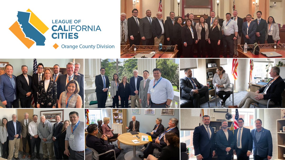 Cal Cities Orange County Division had productive advocacy meetings at the Capitol during #CityLeadersSummit! Thank you to the OC #CALeg members for meeting with city officials to discuss our sponsored recovery housing legislation, public safety, and state-local partnerships.