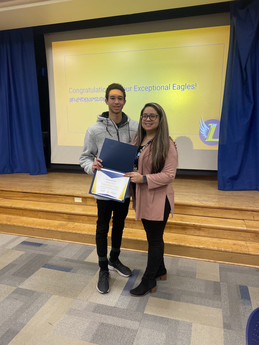 One of my favorite parts of the #teacherlife is #recognizing amazing #students like Yvan and Enmanuel 🎉 They are both Exceptional Eagles 🦅 #leydenpride #StudentSuccess #YouMatter