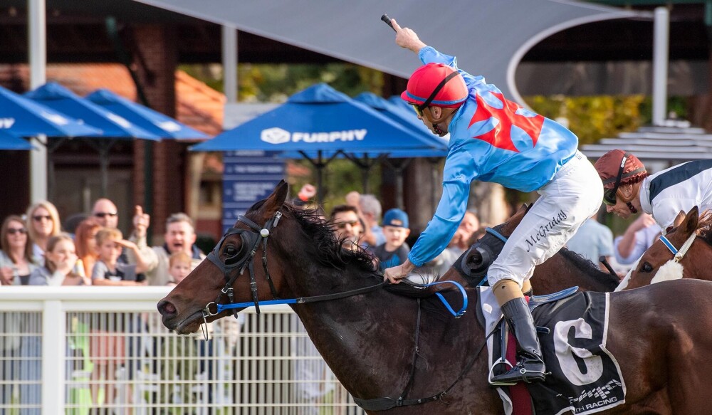 'I was just so hoping I could win it for my pop.' Shaun McGruddy's top ride helps Currimundi win Diggers Cup. rwwa.com.au/blog/mcgruddy-… @santassnippets @WesternRacepix @PerthRacing