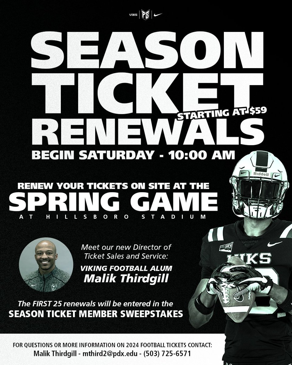 Come watch the Vikings Spring Game this Saturday and get your 2024 season tickets! #GoViks | #BuildTheShip