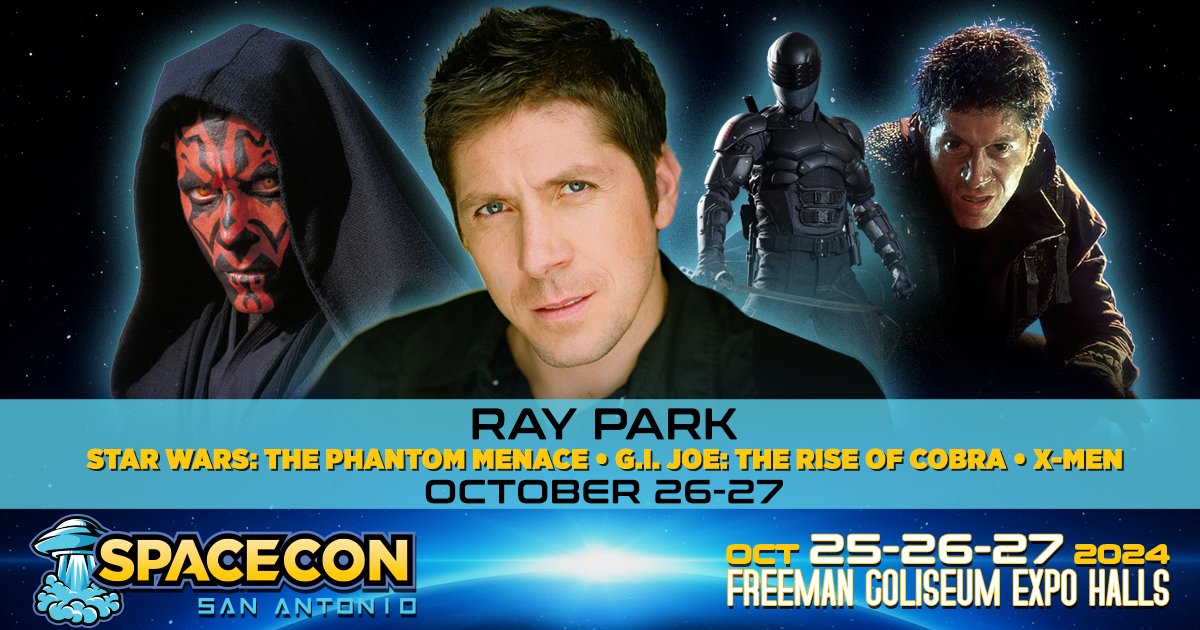 The Dark Side is coming to Spacecon San Antonio on October 26th and 27th. Come meet RAY PARK along with many other STAR WARS guests. Autographs, photo ops & admission badges are on sale at SpaceconSA.com