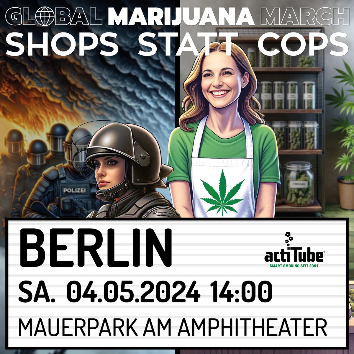 04.05. machen wir deutschlandweit  noch einmal Druck.
Entkriminalisierung ist erst der Anfang. Ohne Fachgeschäfte und echte Legalisierung wird das Cannabisgesetz gegen die Wand laufen.
Nutzt eure Freiheit und zeigt, dass Hanf kein Verbrechen ist!
#weedmob #cannabis #CanG