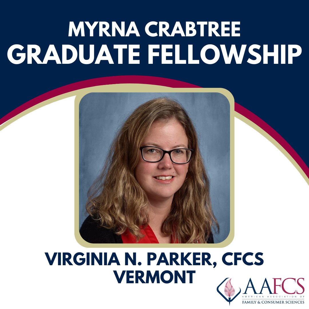 Announcing Virginia N. (Ginnie) Parker, CFCS as the recipient of the Myrna Crabtree National Graduate Fellowship!