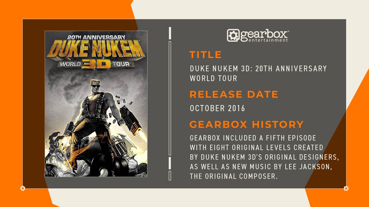 On top of developing games for 25 years, Gearbox has also remade titles from legendary franchises like Duke Nukem. This week, we're highlighting a remake of the classic Duke Nukem 3D. #Gearbox25th