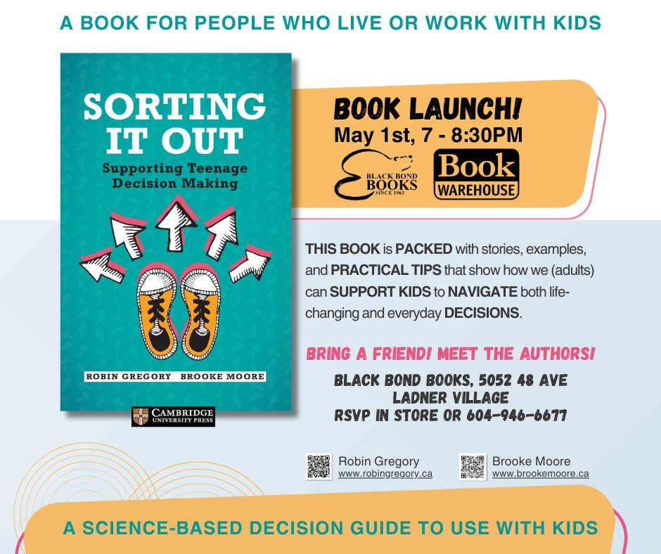 Few teens are taught decision-making as a skill that can be learned and nurtured, even though it's an invaluable skill relevant for big questions like views on climate change. Curious about supporting this skill? Check out this book launch in Delta, BC! news.ubc.ca/2024/04/24/sup…