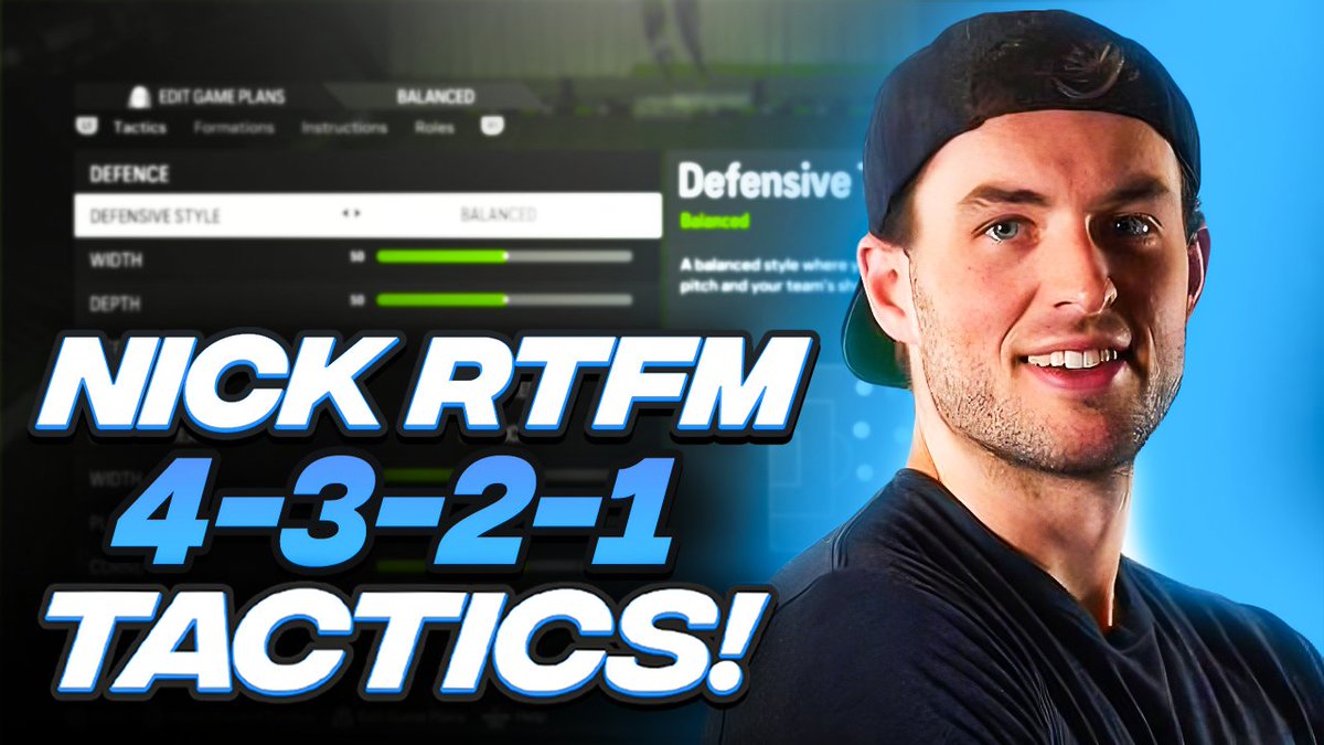 NICK RTFM 1000 SR RANK 1 META 4321 FORMATION & CUSTOM TACTICS! - EAFC 24... youtu.be/oQc-WZo84c8?fe… via @YouTube