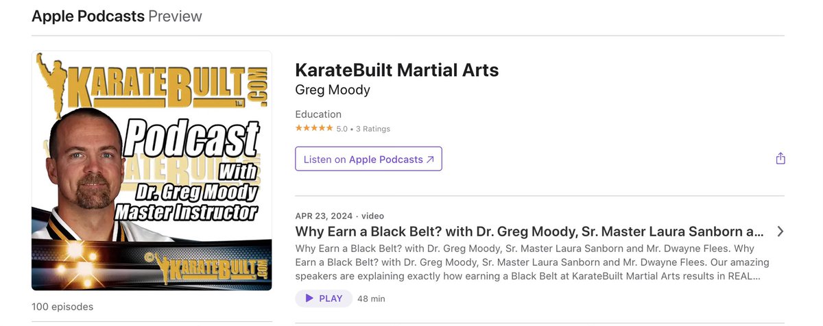 Did you know? Chief Master Moody has his very own Podcast! About Karate! You can check them out on Apple Podcast, Spotify or our Website

#karate #podcast #cavecreek #cavecreekaz #blackbelt #ata #carefree #carefreeaz #scottsdaleaz #scottsdale #phoenix #phoenixaz #taekwondo