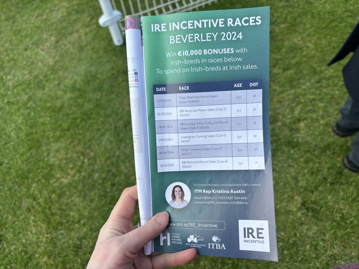 IREthoroughbred's tweet photo. Beautiful start to @Beverley_Races season with an 𝐈𝐑𝐄 𝐈𝐧𝐜𝐞𝐧𝐭𝐢𝐯𝐞 winner! 

JAYVEE (IRE) makes her winning debut in the IRE Incentive, It Pays To Buy Irish Fillies Restd Novice Stakes for @BERacingLtd.🏆 

€10,000 bonus awarded to @boyle1703 to spend at Irish sales.🇮🇪 https://t.co/m294MN143n