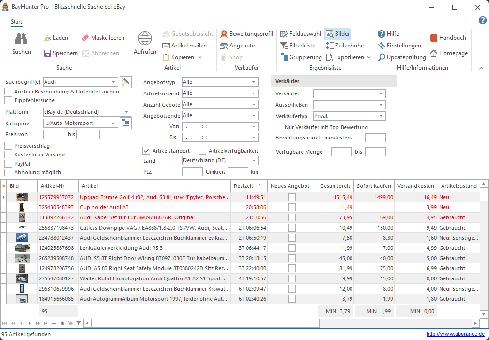 aborange's tweet photo. Neue Version BayHunter 5.30 - Komfortable und schnelle Artikelsuche bei eBay - https://t.co/AZxMgRAXb4 https://t.co/1NguTmpUtt
