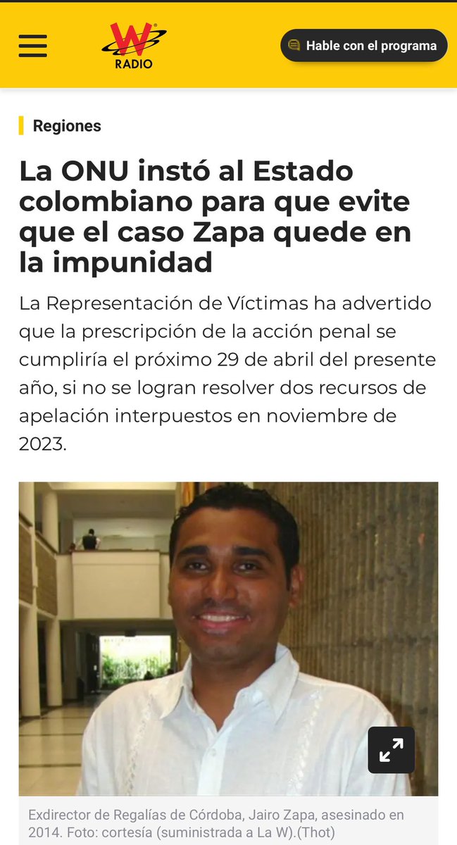 CristyRinconHar's tweet photo. @WRadioColombia ¿Q PODEROSO ESTÁ DETRÁS DEL CONJUEZ #RAFAELMENDIVIL? LLEVA 6 MESES DILATANDO 2 APELACIONES D LA DEFENSA D #JESUSHENAO ASESINO D #ZAPA TIENE TANTO PODER ESA PERSONA Q #CONSEJOSECCIONALDELAJUDICATURA CALLA
@ONU_es INSTA AL ESTADO COLOMBIANO Q EL CASO ZAPA NO QUEDE EN LA IMPUNIDAD https://t.co/vYk32jBo6K