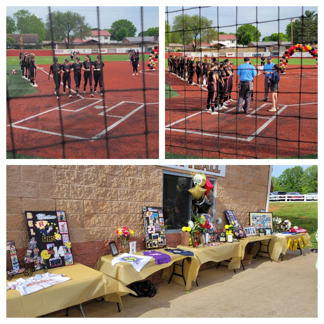 Beautiful scene tonight for <a href="/_RHS_SOFTBALL/">Riverdale Softball</a> Senior Night! Such a special group of girls!! #ArrowsUp