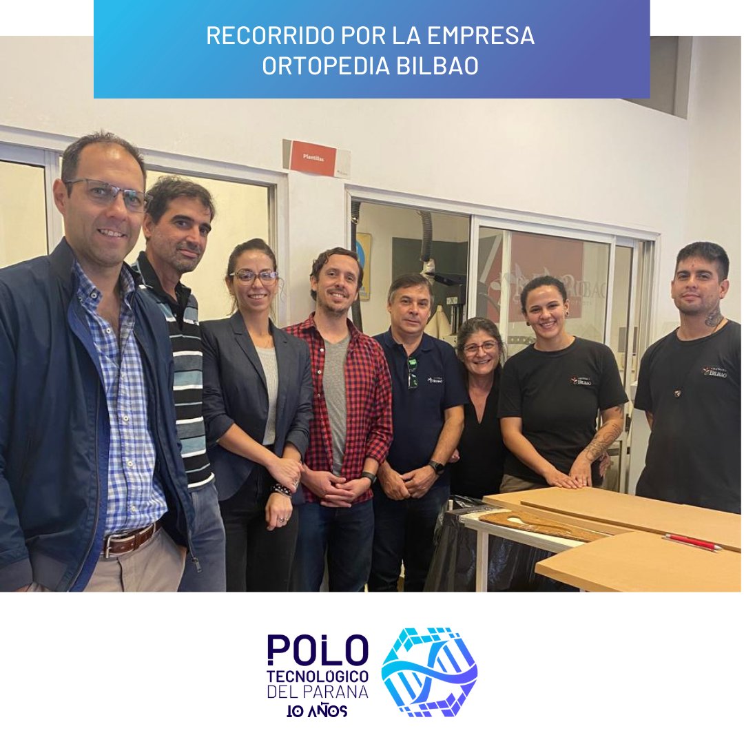 Realizamos un recorrido por la empresa de nuestro socio Ortopedia Bilbao  junto a Matías Ruíz, Director de Economía del Conocimiento provincial y Agustina Baigorria, responsable del Área de Internacionalización.