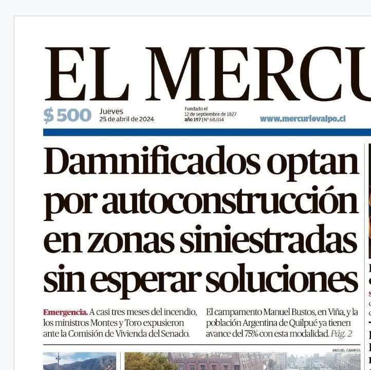 “Hace algunos meses, el Presidente Boric prometió que antes del invierno las víctimas de los incendios tendrían techo. La gente ya sabe que esa promesa no se va a cumplir y que tendrán que reconstruir sus casas solos” viñadelmar