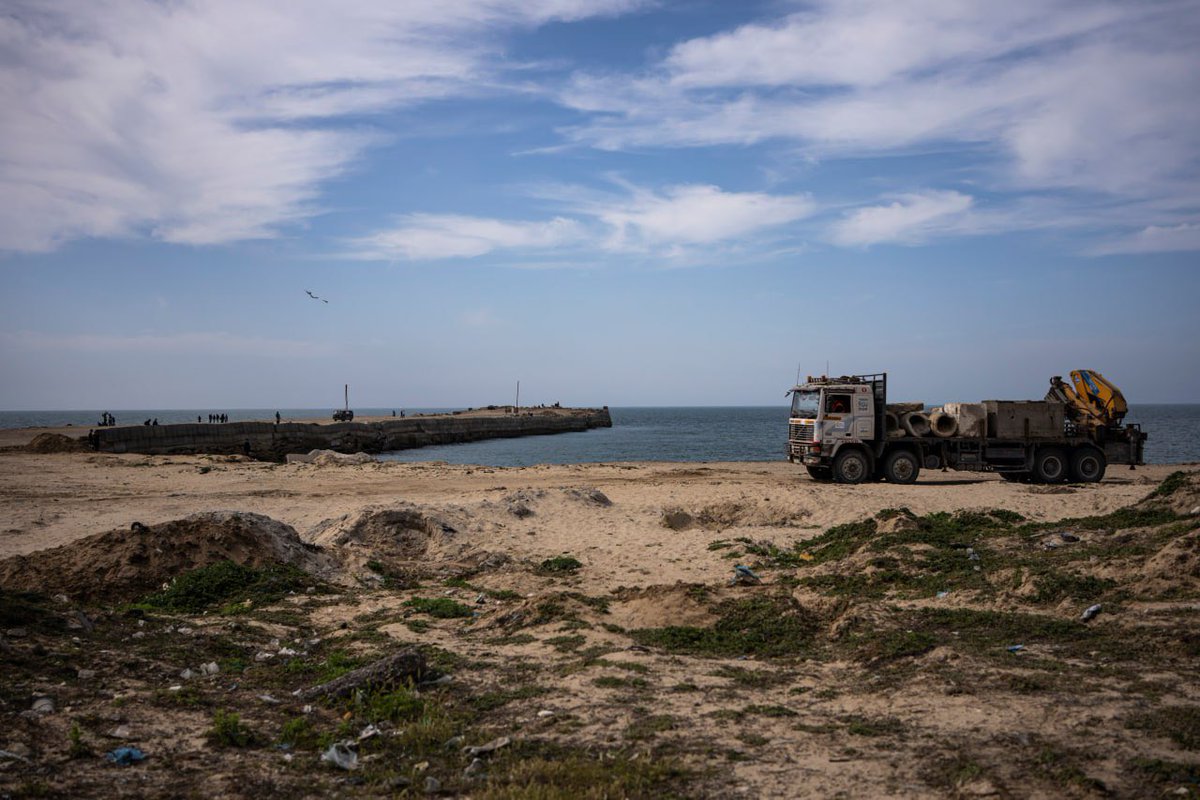 The assembly of key pieces for Gaza's temporary pier started offshore, with plans to initiate maritime humanitarian aid delivery by early May, a senior military official said during an on-background press briefing call. Meanwhile, nearly a third of the children in northern Gaza