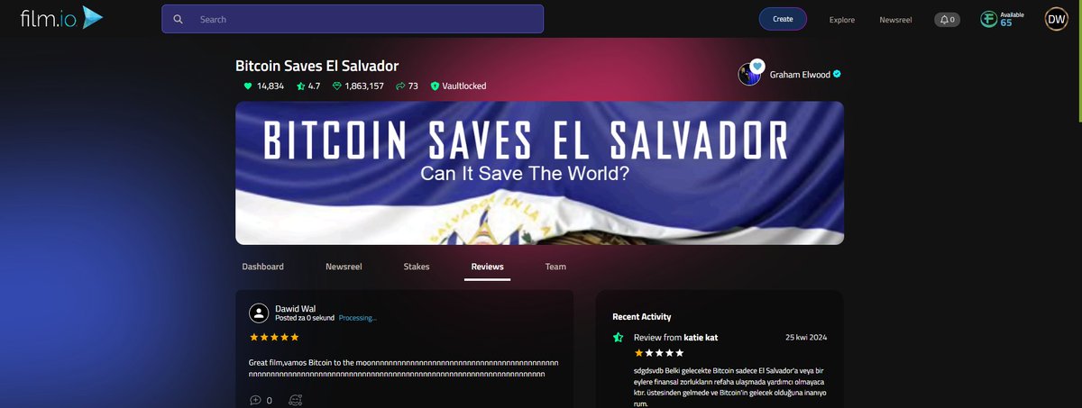 Ramzes_F1's tweet image. Join me on Film.io
@Filmio_Official 
#filmio #original #democratize #films