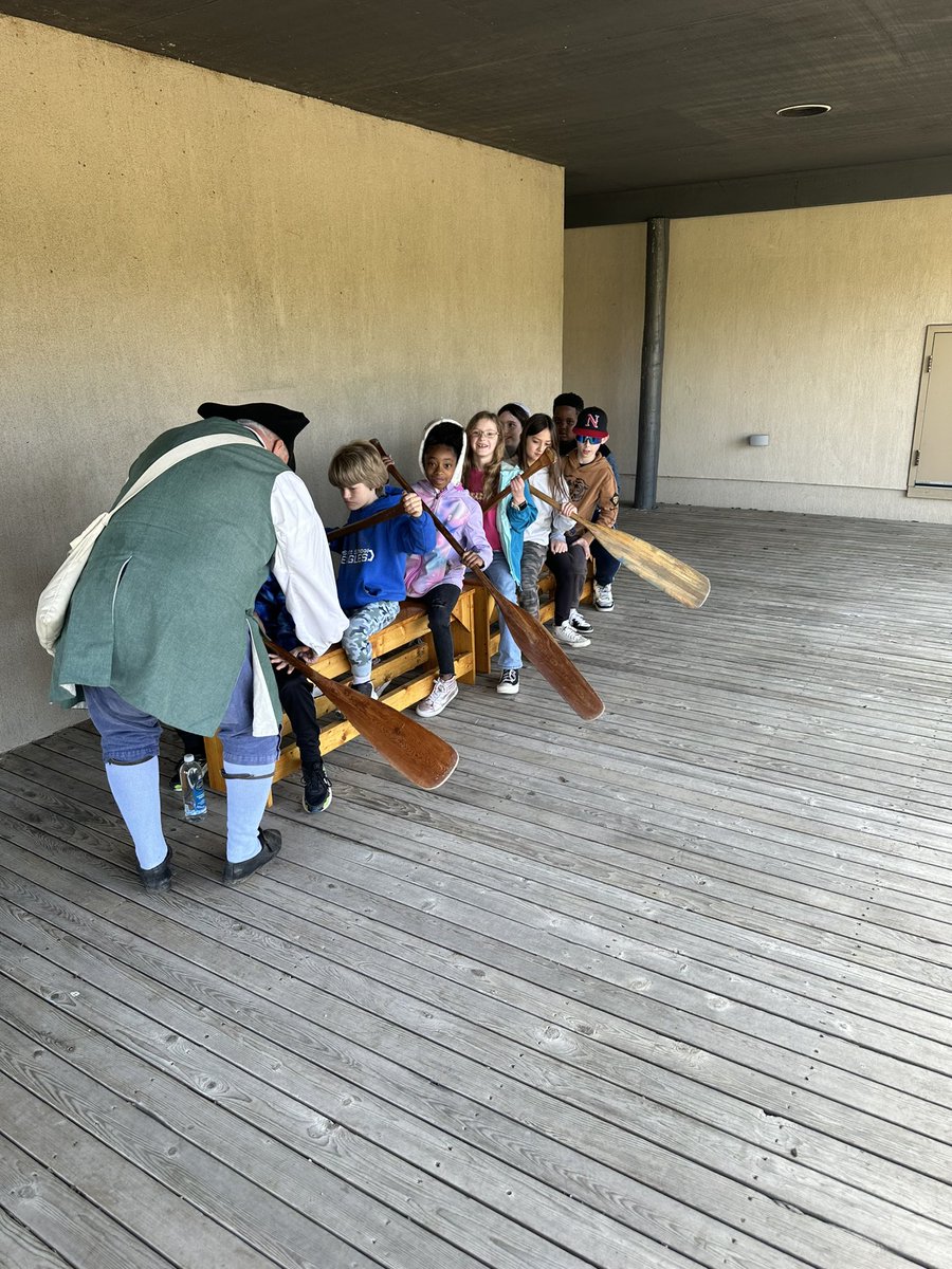 Making fire and paddling a canoe are just some of the things we learned today about the 1750s. We learned about the Potawatomie and French fur traders. Love learning from Isla La Cache Museum. #Elevate203