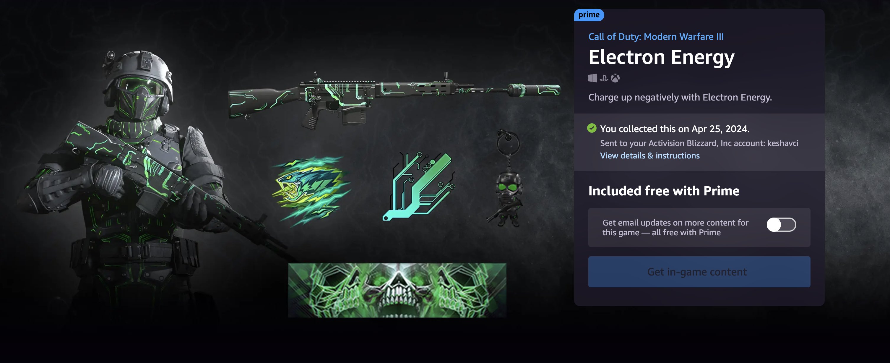 CharlieIntel on X New Call of Duty MWIII Warzone Prime Gaming Bundle https t 28seHrUjxk https t 9yQkneobQh X