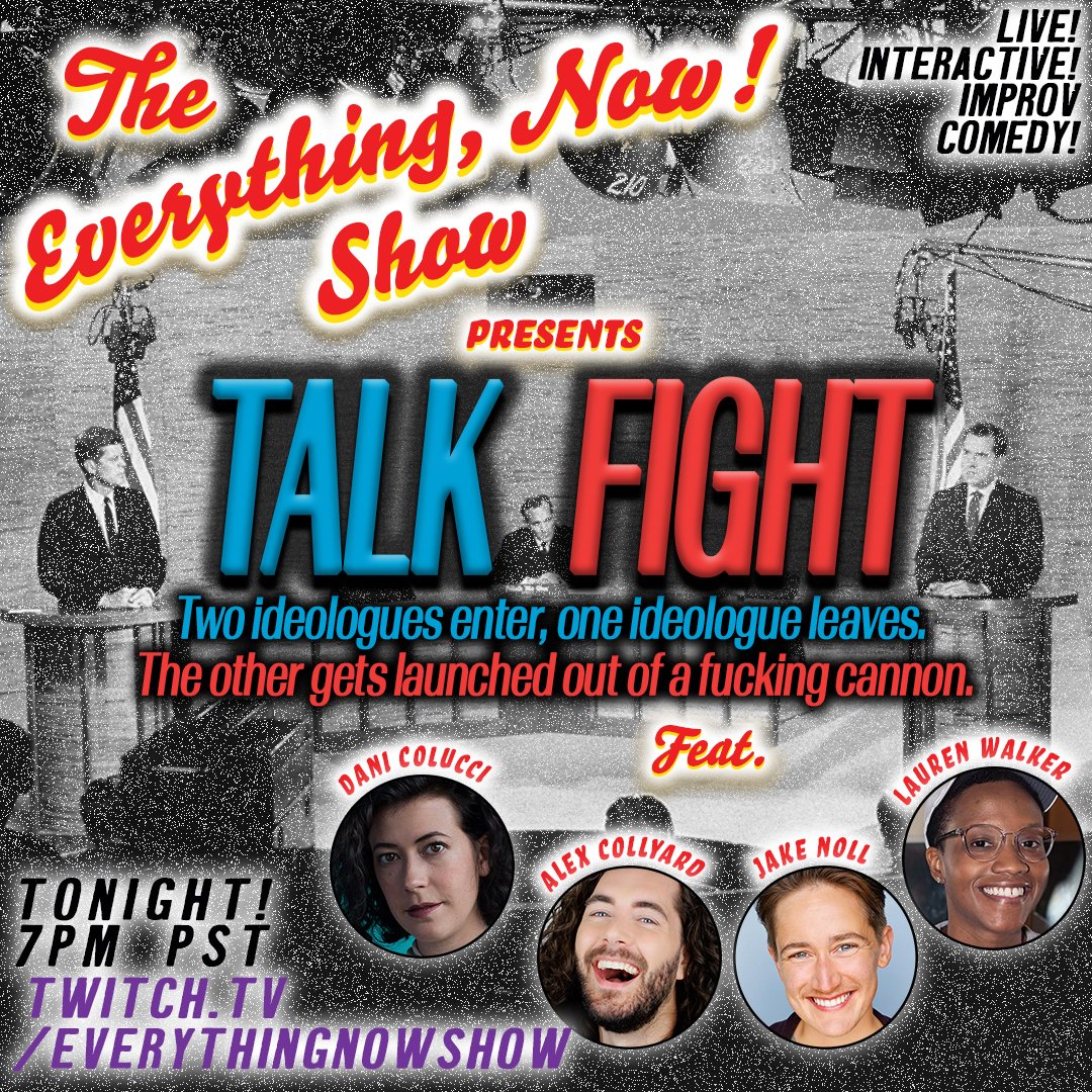 This is happening so soon. We're gonna settle every popular topic. A couple hours from now discourse dies.

feat. <a href="/ItsDaniColucci/">calooch</a> <a href="/alexcollyard/">*screams into the void*</a> <a href="/jakersnoll/">Elon’s Husk</a> and Lauren Walker!