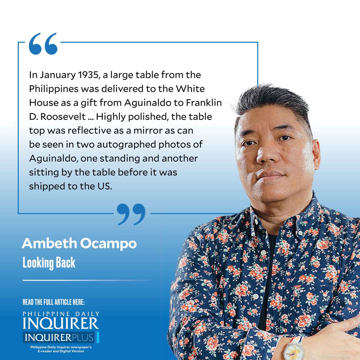Today's #LookingBack by Ambeth Ocampo (April 26, 2024). READ MORE: inqnews.net/Ocampo0426 Get the Inquirer here: fb.com/inqplus