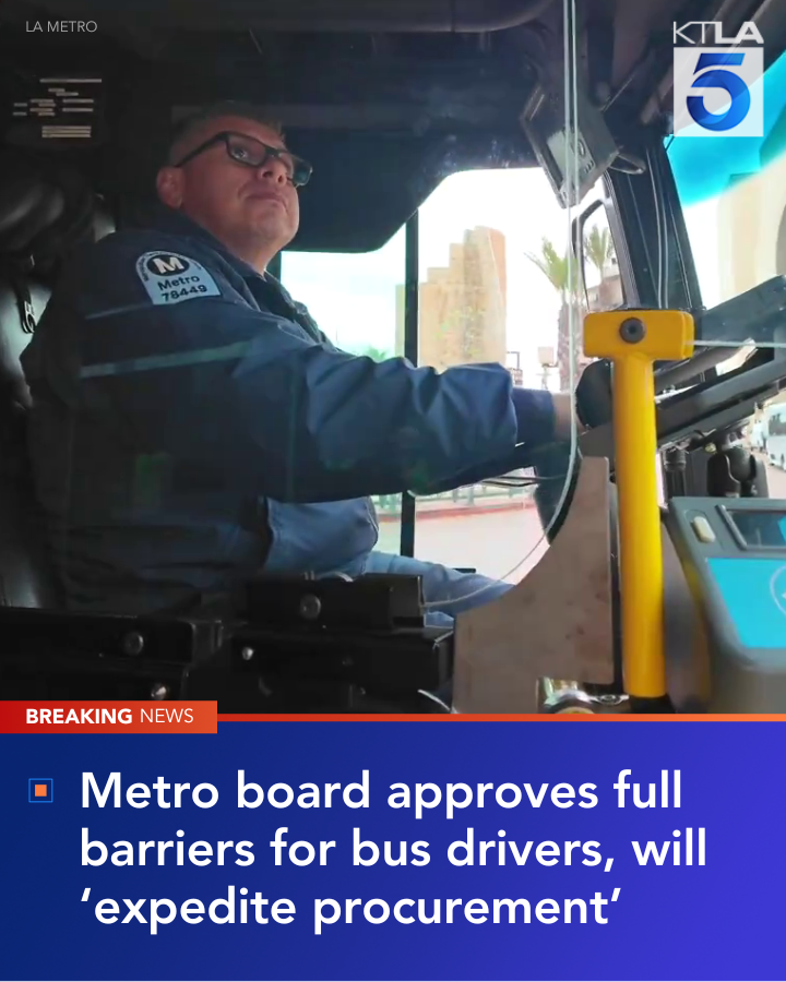 LA Metro will install larger protective barriers for its bus drivers following multiple high-profile incidents across the transit system. trib.al/qMNekrr