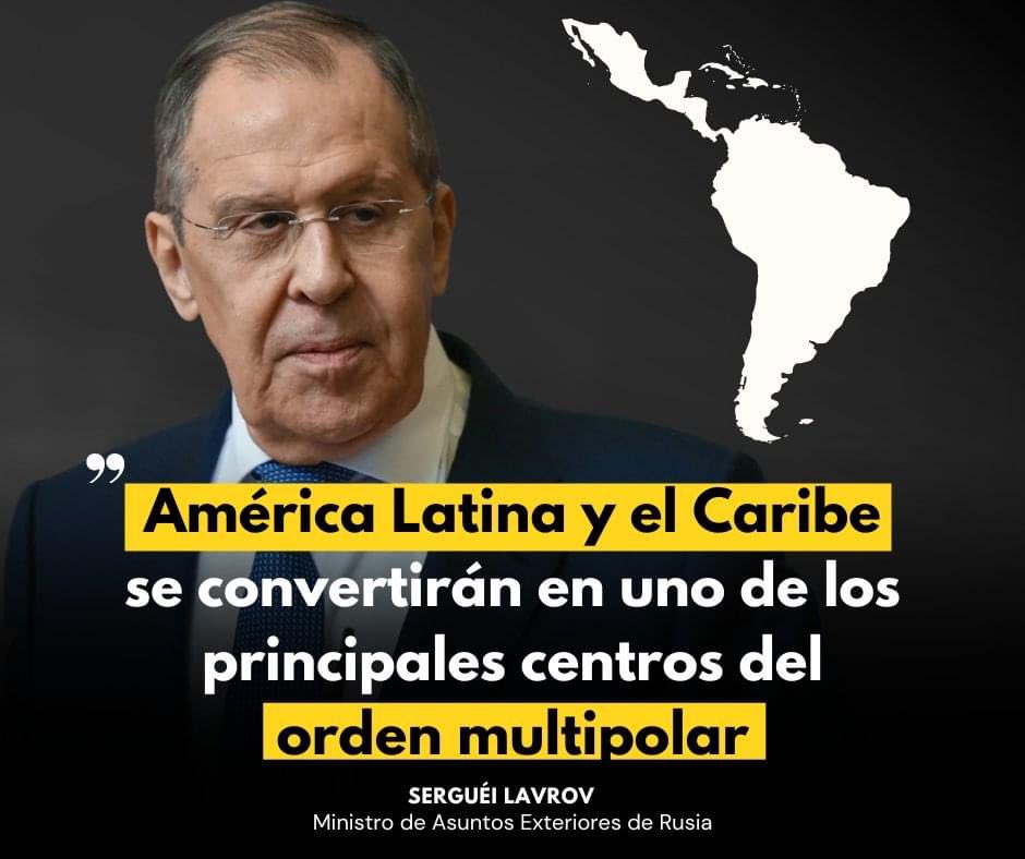 🇷🇺Ministro de Asuntos Exteriores de Rusia, Serguéi Lavrov: Han aparecido nuevos centros de poder, entre ellos tales alianzas como #BRICS, la #OCS, la #CELAC, la Unión Africana. Sin duda, los días del colonialismo y del neocolonialismo van quedando atrás.

❗️América Latina y el…