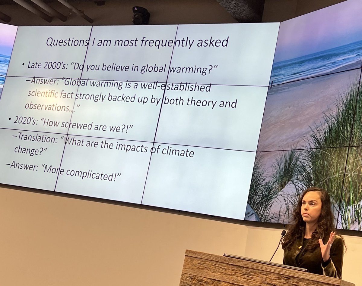 A tale of two decades - @janewbaldwin kicking off this morning’s climate & energy lecture with a little perspective on how public perceptions of climate science has evolved…