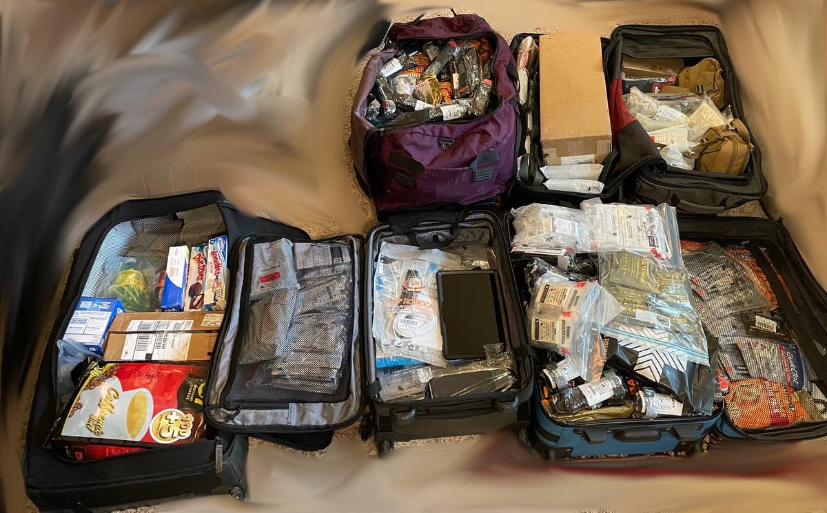 UFL_Robin's tweet image. Here's what y'all are sending me to 🇺🇦 with.
4 suitcases @ the airline's weight limit (1 is half my stuff, though), plus a carryon I had to check because it was double the carryon weight limit, oops.
You all are amazing. Thank you.