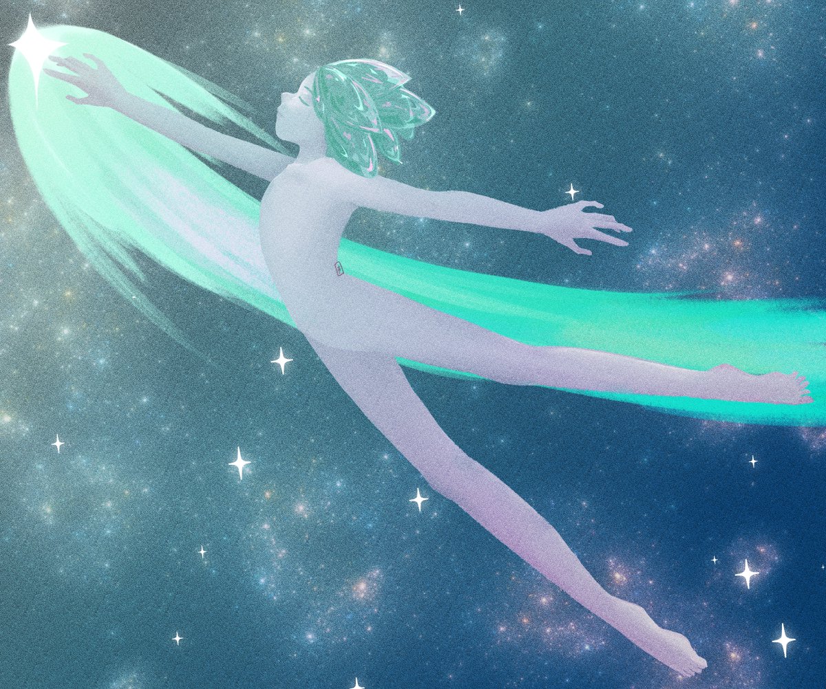 A green, bright comet, named Happiness
#宝石の国