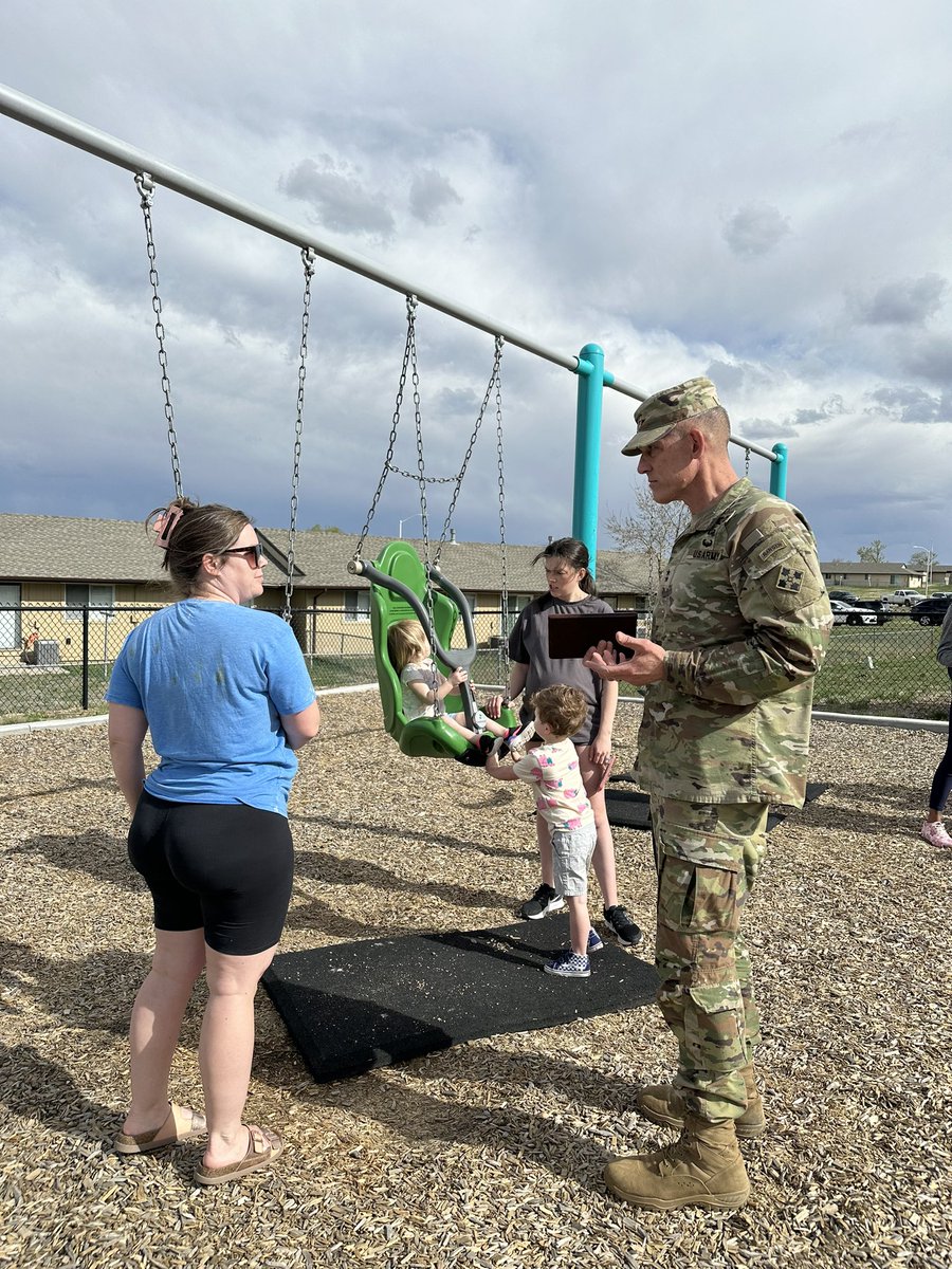 Fort Carson leadership is out here at Shoshoni Village for the Ivy Division’s monthly walking town hall! 🏠 If you can make it, you're welcome to join the community town hall. See you there! @USArmy_FtCarson