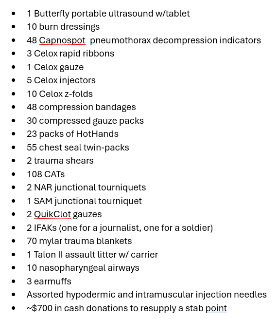 UFL_Robin's tweet image. Here's what y'all are sending me to 🇺🇦 with.
4 suitcases @ the airline's weight limit (1 is half my stuff, though), plus a carryon I had to check because it was double the carryon weight limit, oops.
You all are amazing. Thank you.
