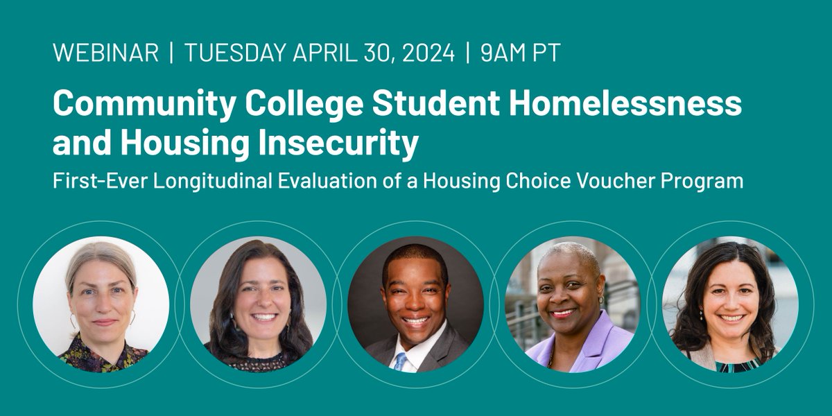 WEBINAR 4/30: Join Education Northwest researchers for a discussion of the first longitudinal evaluation of a housing choice voucher program—Tacoma, Washington’s #College #HousingAssistance Program. Register ➡️  bit.ly/4aH2wDy
