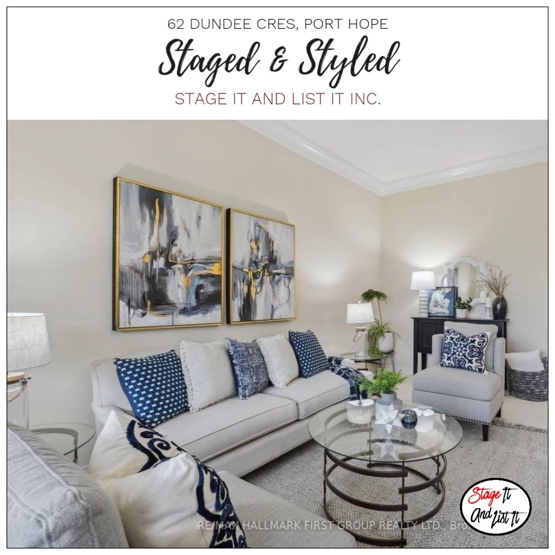 Living room staging ❤️ at 62 Dundee Cres, Port Hope currently #FORSALE. Contact Realtor @tonyasellinghomesindurham for more details. Styled by @stageitandlistit.
.
.
#stageitandlistit #homestaging #stagingsells #staging #staginghomes #realestatestaging #stagedtosell #stagerlife
