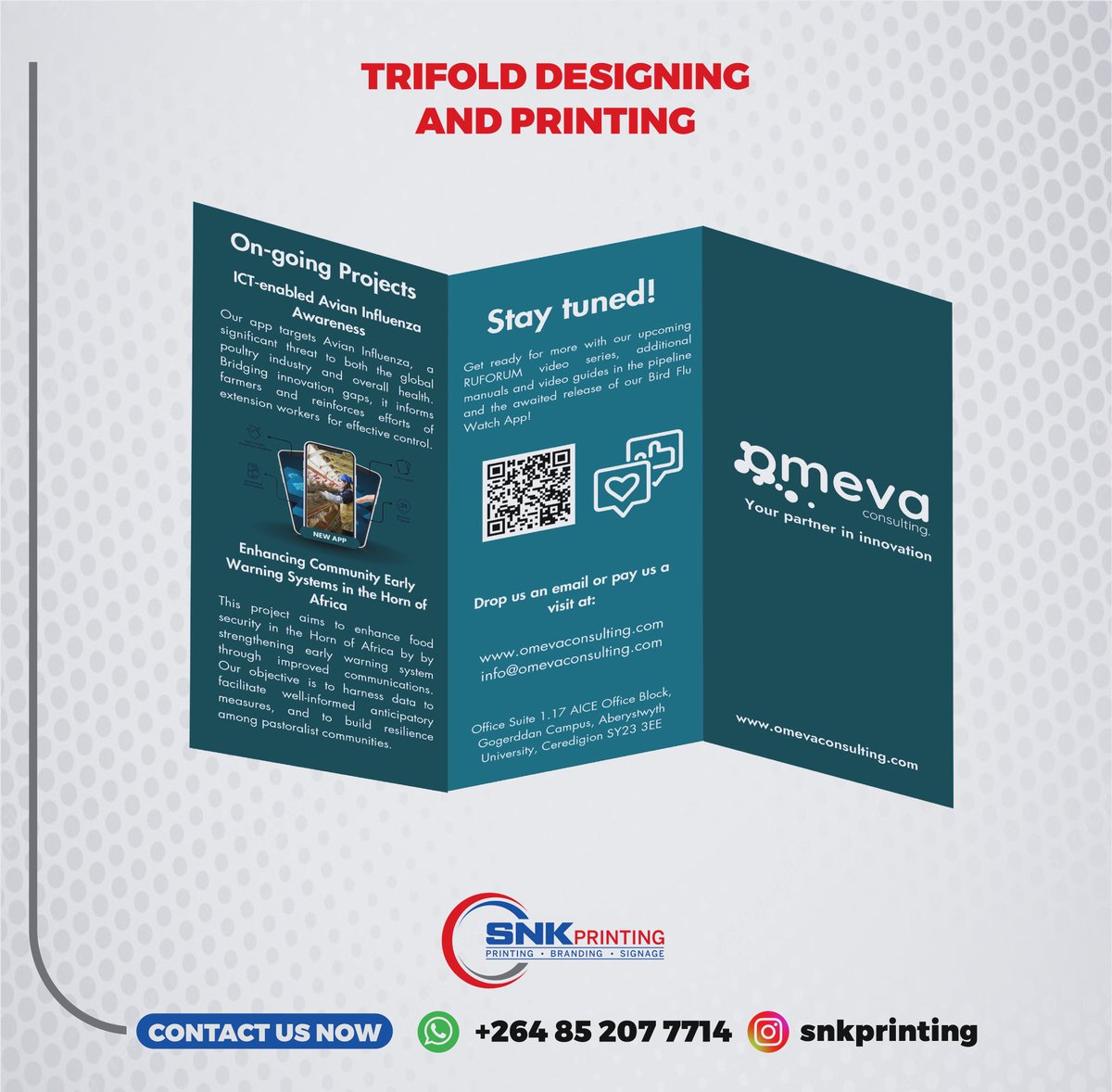 Trifold Printing 

Client: @omevaconsulting