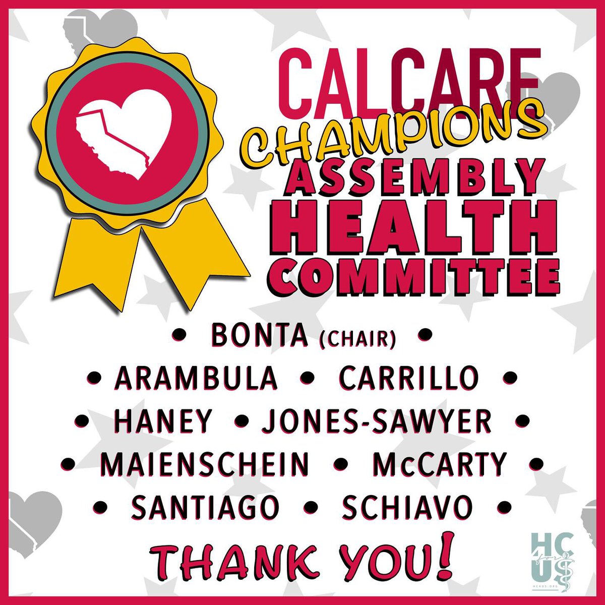 THANK YOU members of Assembly Health Cmte who showed they CARE about Californians and voted to pass #CalCare #AB2200!

❤️We heard @JonesSawyerAD57 talk about having Cadillac coverage and still struggle to get care.
💟We heard @AsmCarrillo honor the memory of @AdyBarkan...

🧵