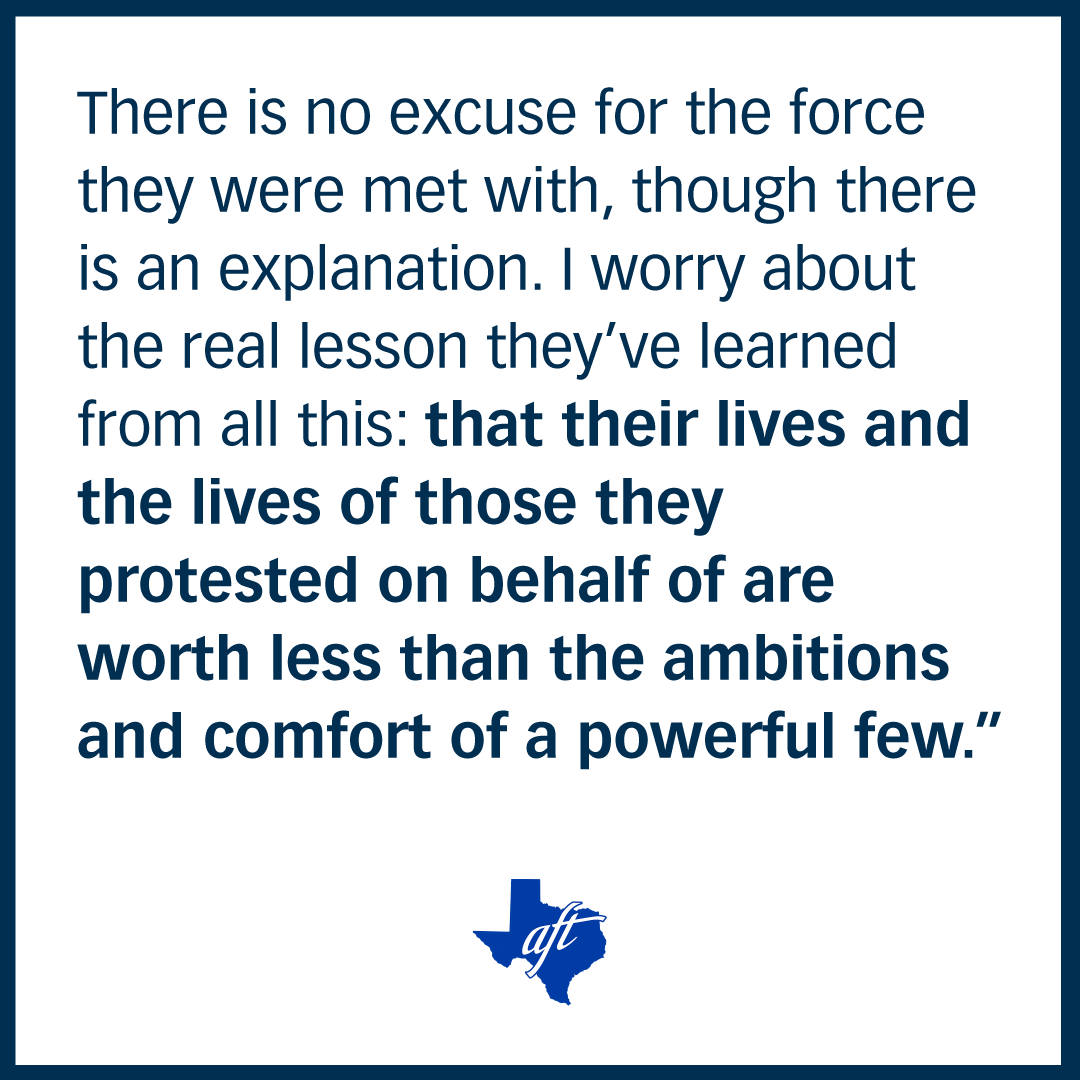 Solidarity with the students, educators, and community members involved in the events on UT-Austin campus yesterday.  @aaup_utAustin @TexasAaup