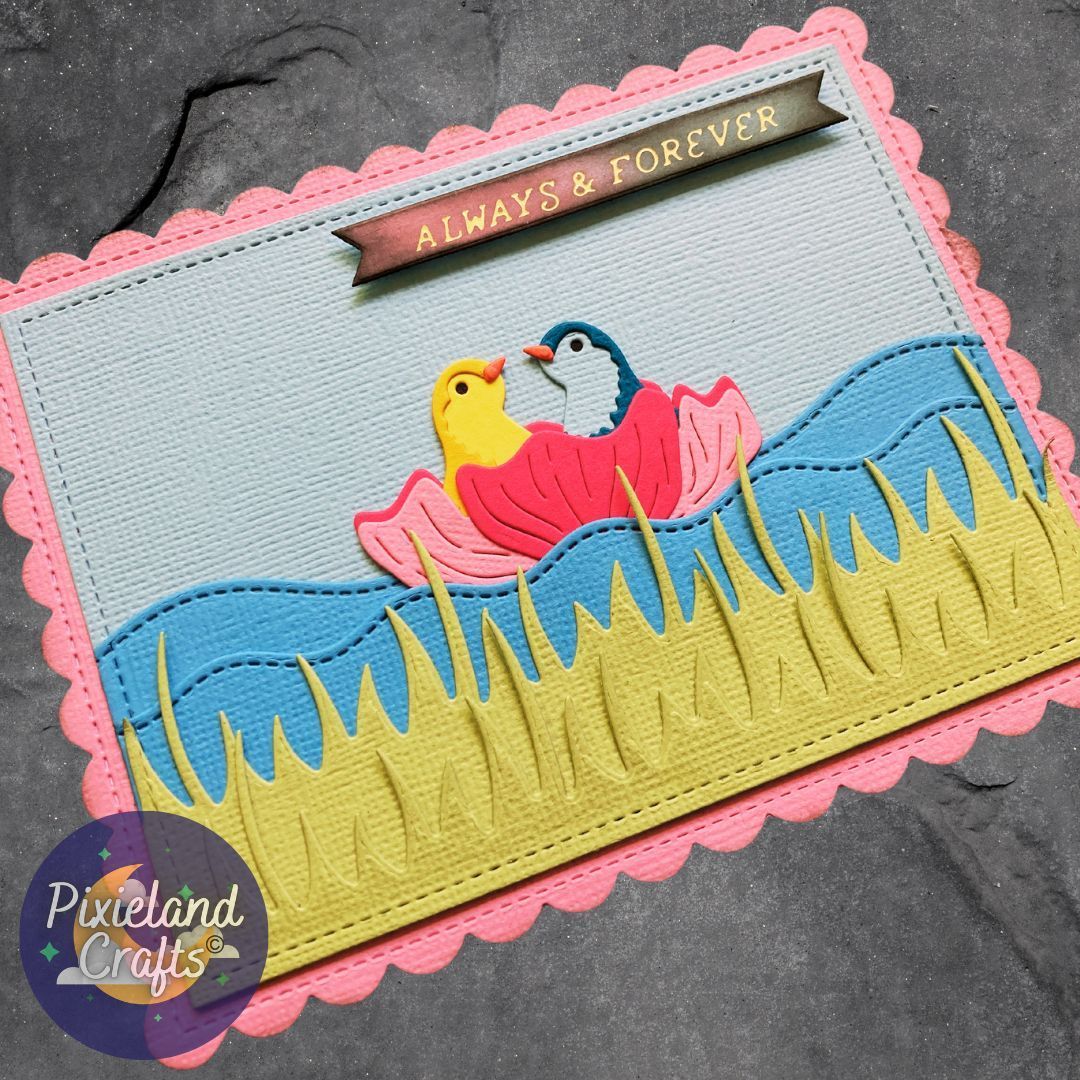 Today I made an all-die cut flower boat bird scene card with @Spellbinders dies from the January 2024 Sitting Pretty Small Die of the Month. So beautifully delicate but just a fun idea for something different. 🎥 Link In Profile 👍🏻 @lawnfawn #spellbinders #neverstopmaking