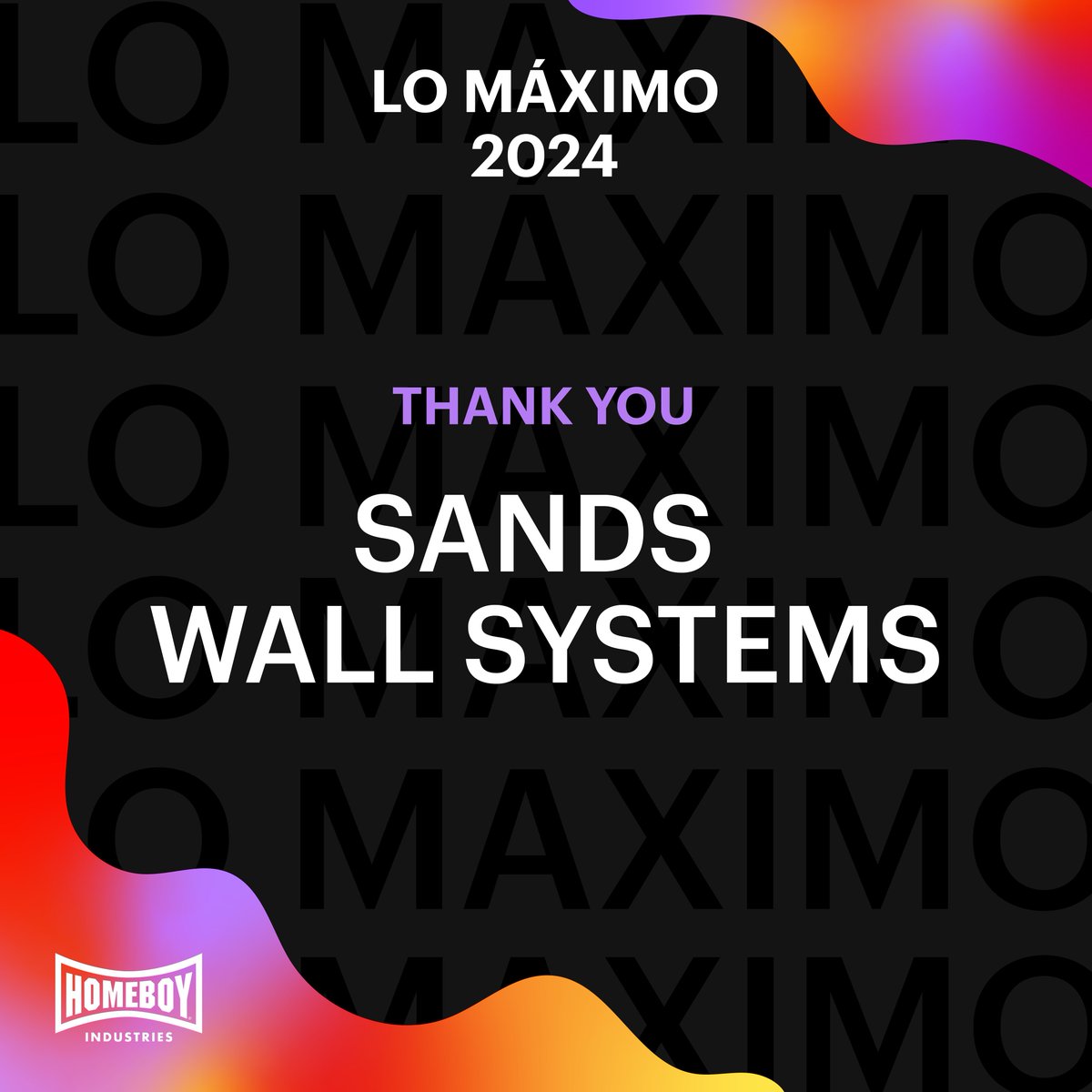 We're beyond grateful for the support of Sands Wall Systems! Thank you for your incredible generosity and support. You make our work possible!