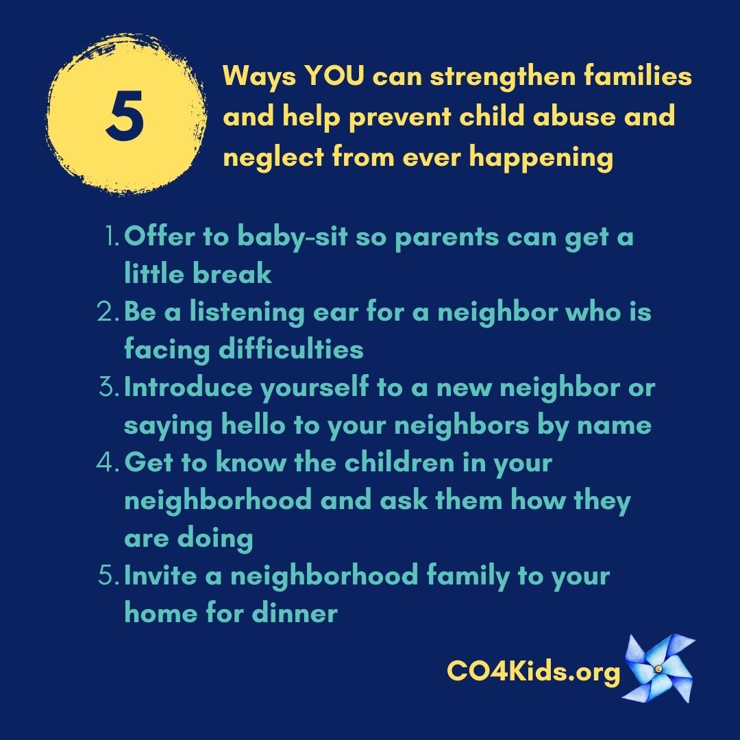 There are more than 50 ways to strengthen families and prevent child abuse. Learn more about how YOU can help families at co4kids.org/child-abuse-pr… #CAPM2024 #ThrivingFamilies #Colorado #IfNotYou #CO4kids #ColoradoFamilies