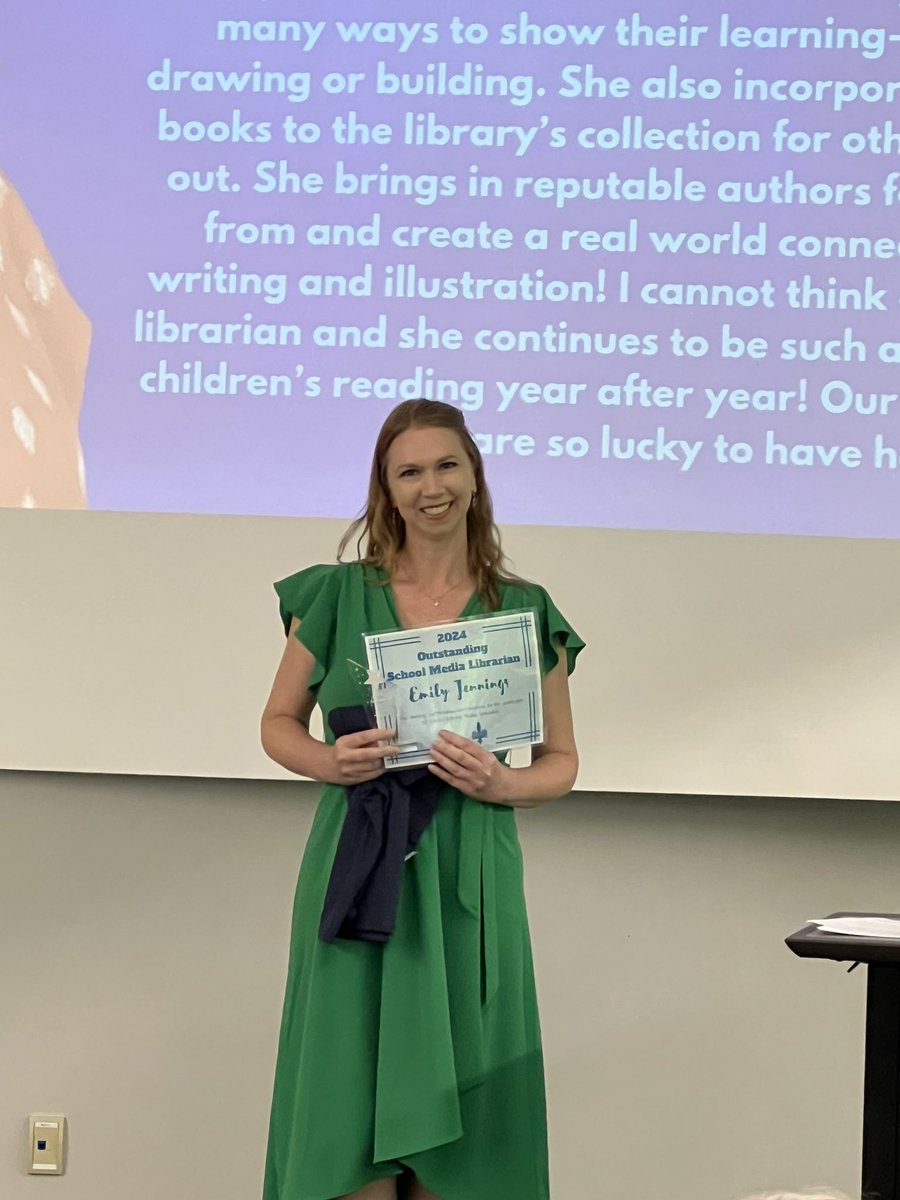 Congratulations Emily! @JCASLKY School Media Librarian of the year! #JCPSLibraries @JCPS_LMS