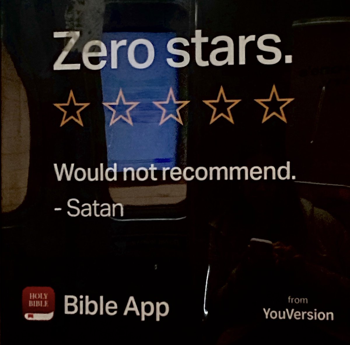 Zero star review ✨