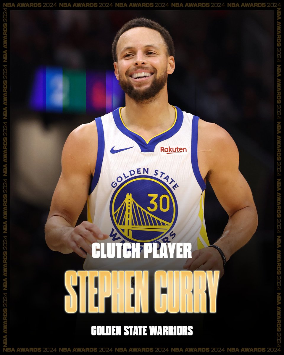 THE CHEF COOKED IN THE CLUTCH THIS SEASON 🔥 @StephenCurry30 is the 2023-24 Clutch Player of the Year!