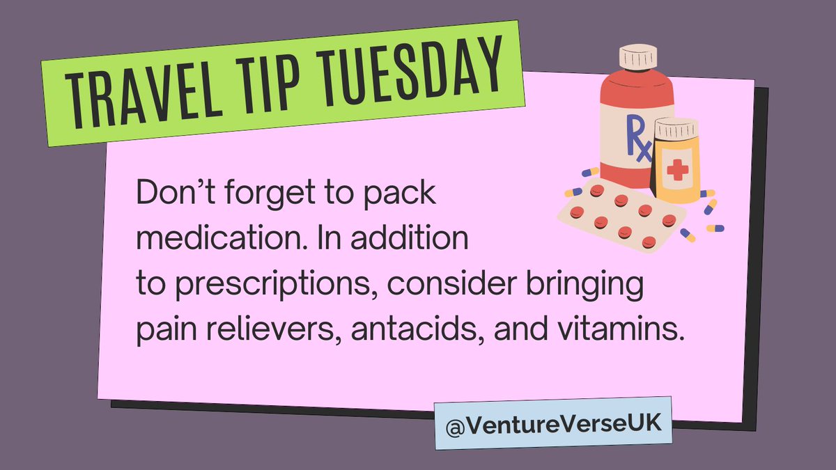 Pack meds when going on vacation, include essentials like pain relievers, antacids, & vitamins.

This is especially important when traveling to countries that speak a different language!

#travelmedicine #medications #travel #traveltips #travelhacks #travelhacksandtips
