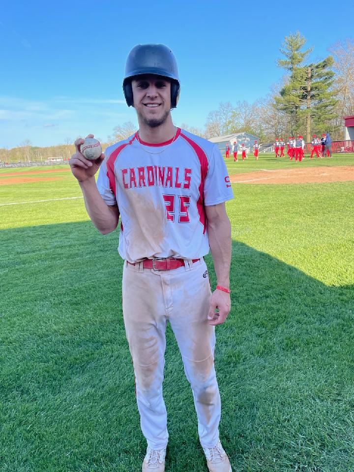 Sandy Valley’s Nick Petro threw 6 shutout innings, striking out 6 batters, and was was 4-4 at the plate tonight in the Cardinals 10-0 win over Indian Valley!