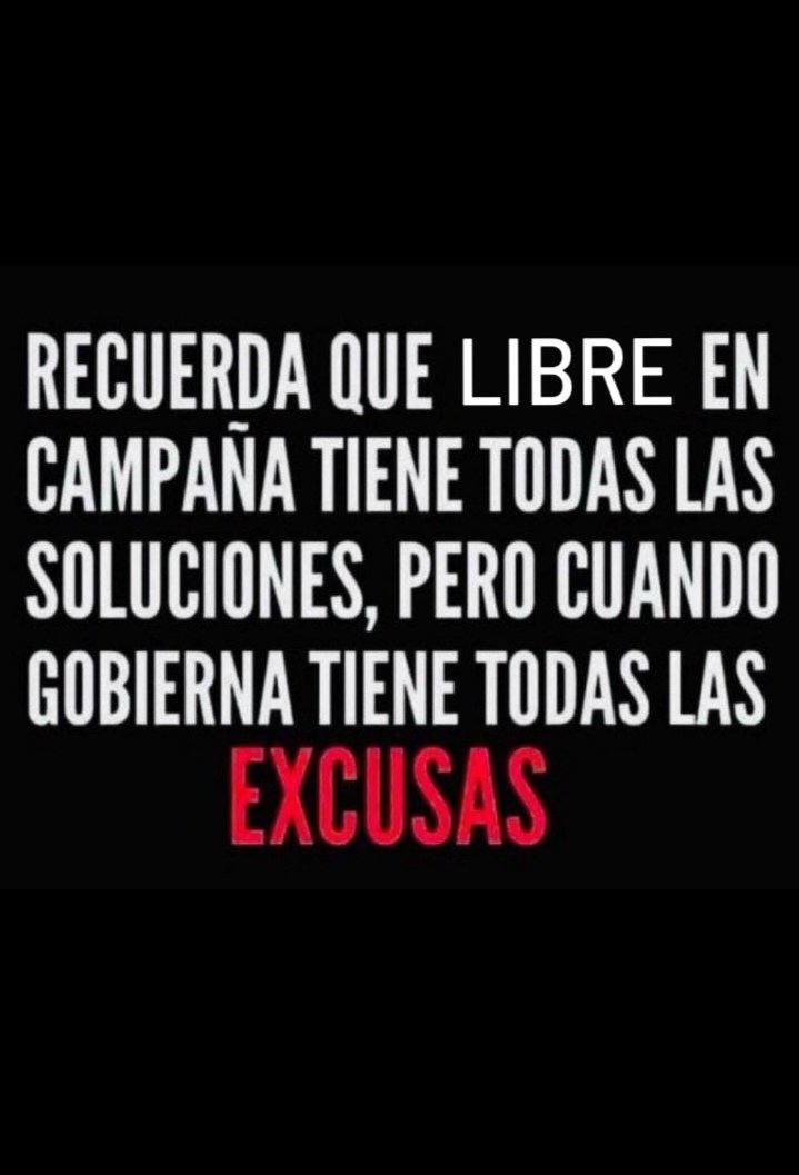 Aquí no hay nada más que decir, más claro no puede ser! #LibreNuncaMas #SeVan